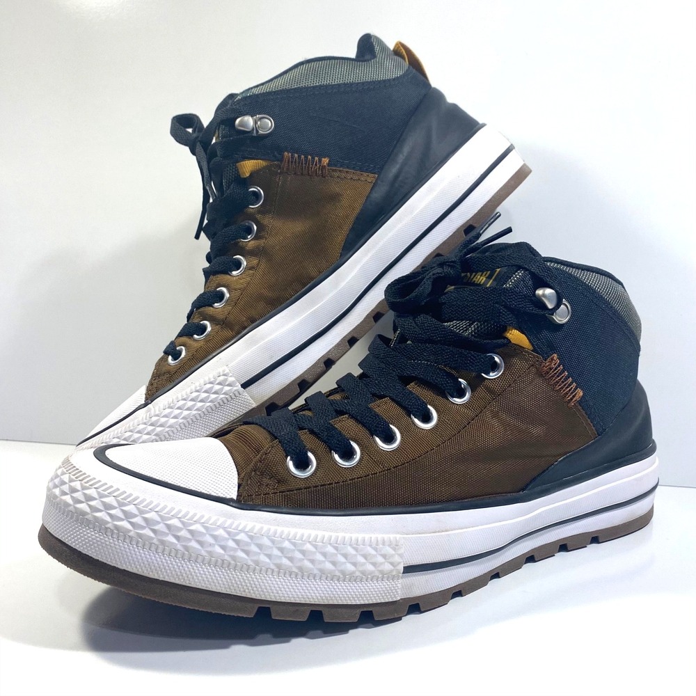 Converse Mens Size 10.5 Mid Street Boot Brown Black White 161469C
